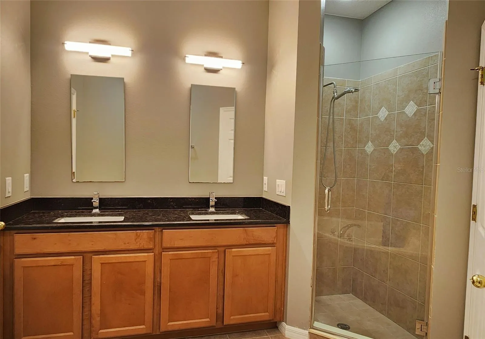 Primary Bathroom (dual sinks and stand in shower)