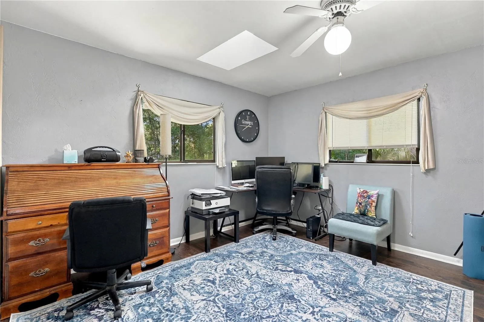 Third Bedroom, 2 Large Windows, Full Murphy Bed Attached to the Right Wall (STAYS), Large Closet.