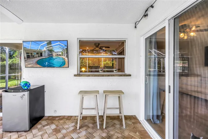 Covered Porch with Kitchen Bar