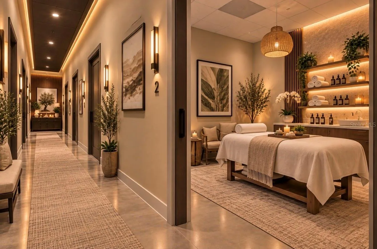 AI rendering of massage spa / wellness center