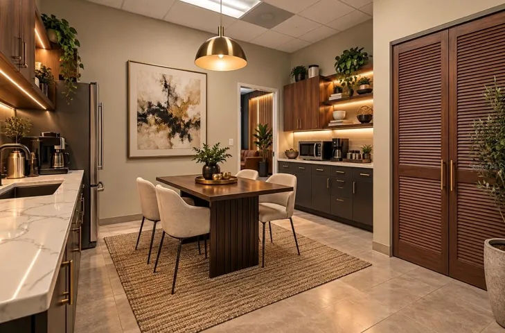 AI Rendering Redesigned Existing Kitchenette