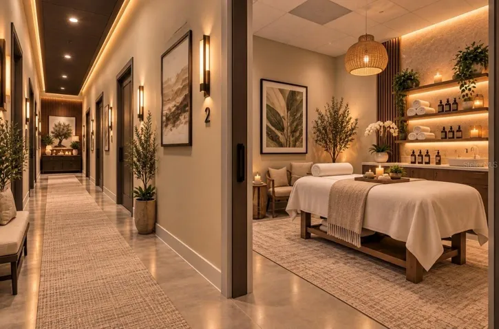 AI rendering of massage spa / wellness center