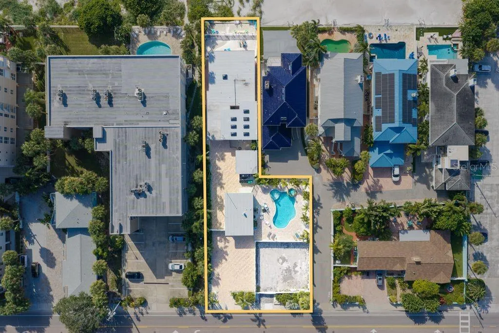 Approximately 1/2 acre property with 50 ft of Gulf frontage, by 275 ft in depth and 100 ft on boulevard. Zoned Commercial Tourists allowing multi family usage