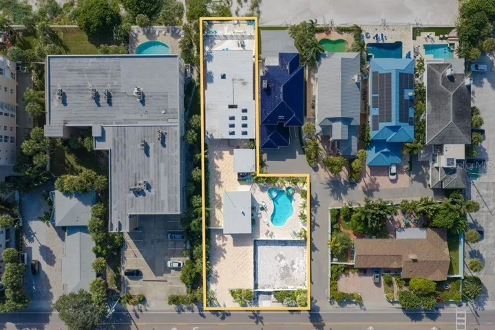 Approximately 1/2 acre property with 50 ft of Gulf frontage, by 275 ft in depth and 100 ft on boulevard. Zoned Commercial Tourists allowing multi family usage