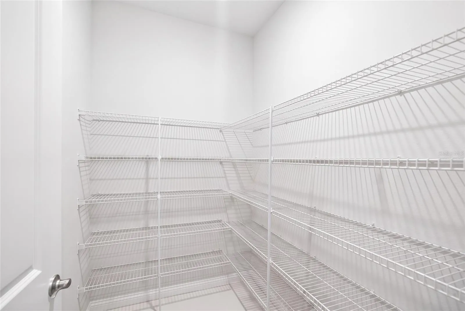 Walk in pantry virtually staged