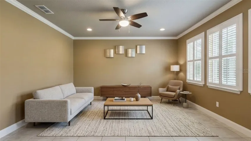 Virtually staged. Separate Living Rm or a 4th bedroom