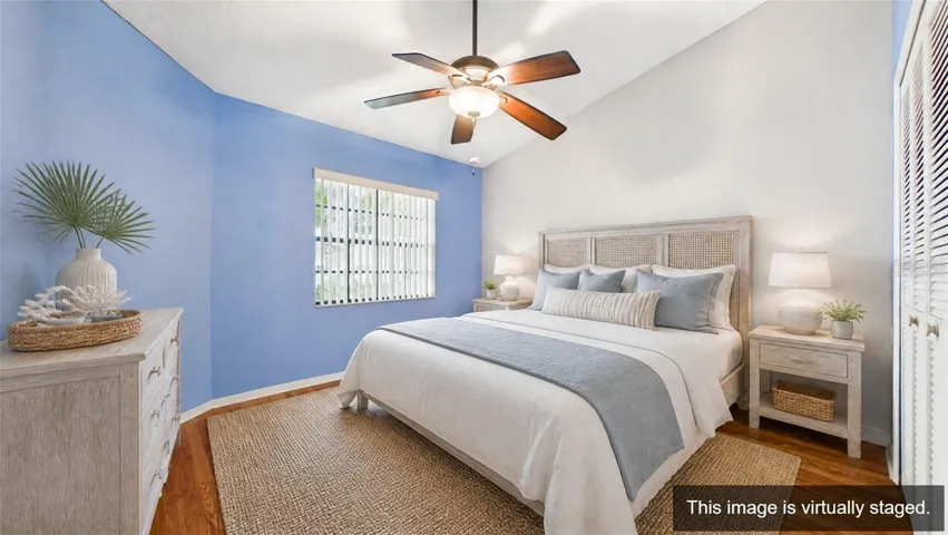 virtually staged second bedroom
