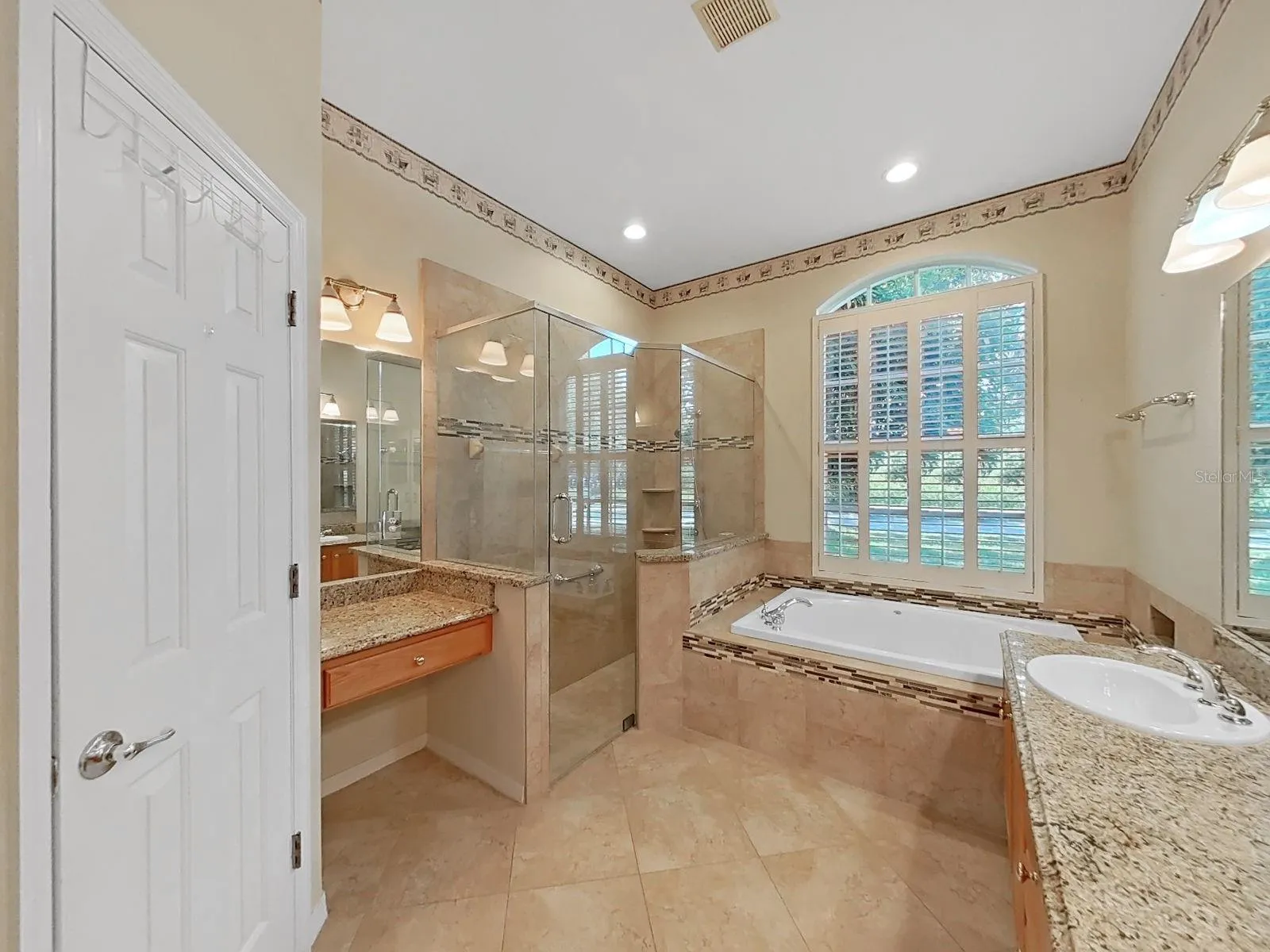 Separate Vanity Area ~ Glass Enclosed Shower
