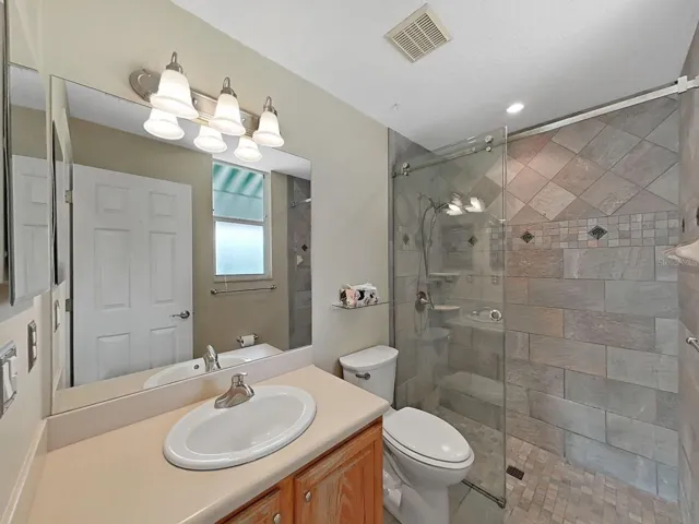 Bath #2 ~ Glass Enclosed Updated Shower