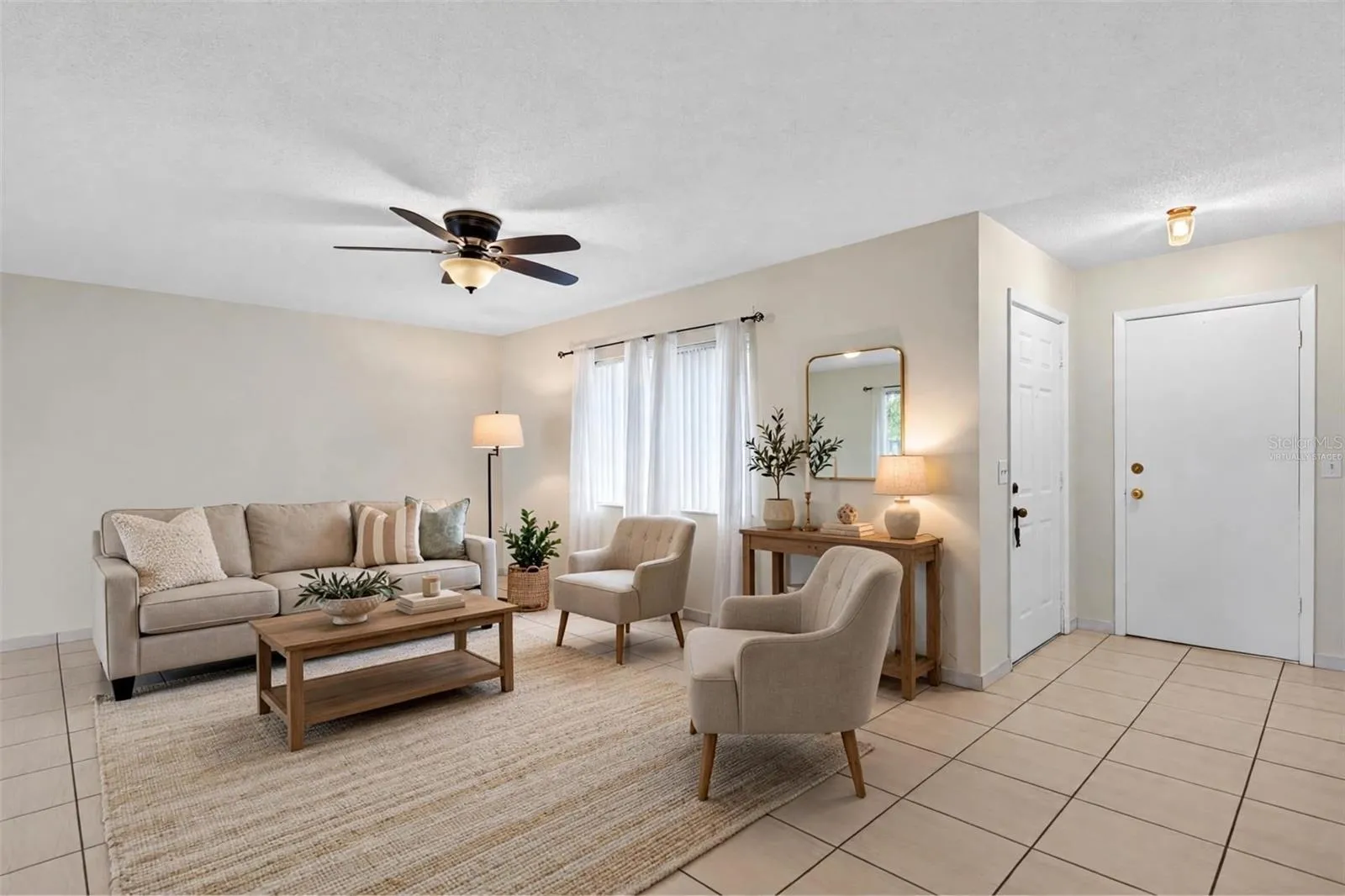 virtually staged Living room