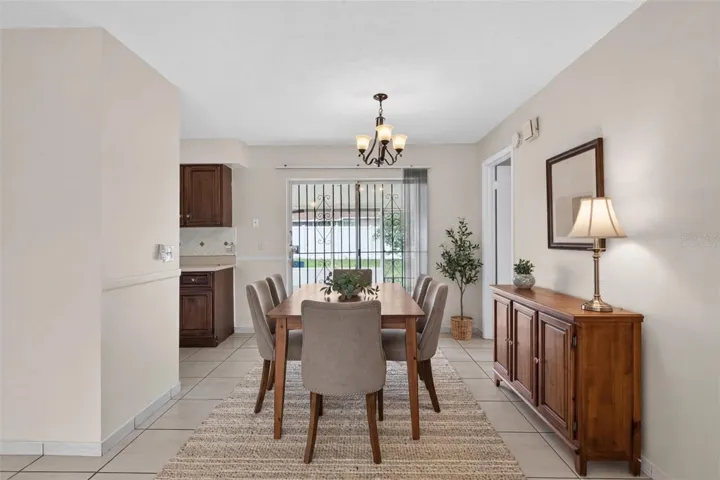 Virtually staged Dining room