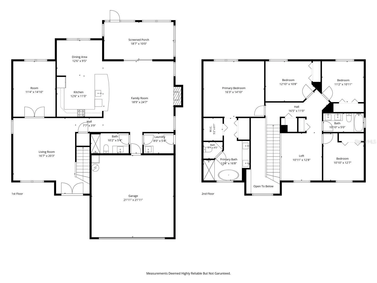 1st and 2nd floor plans