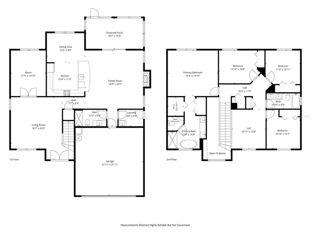 1st and 2nd floor plans