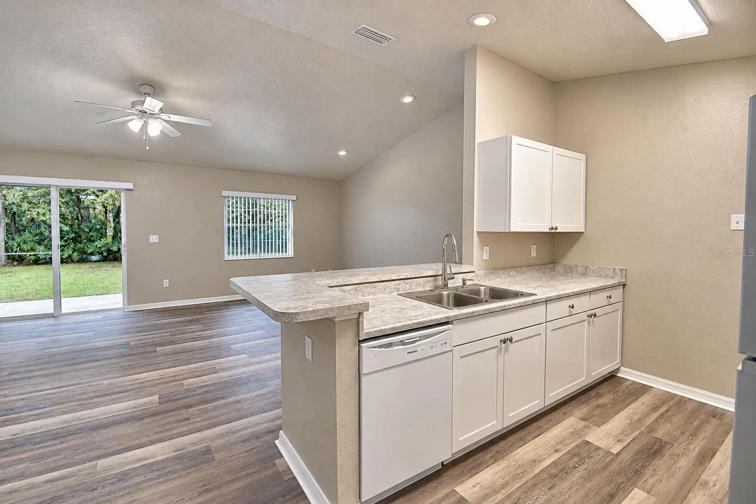 Kitchen and living room