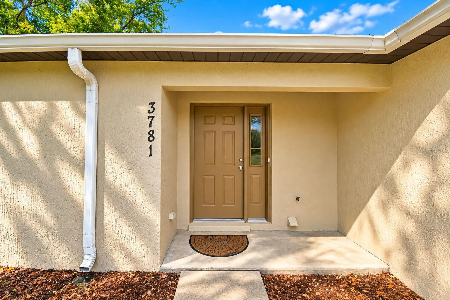 Front entry door to unit 3781.
