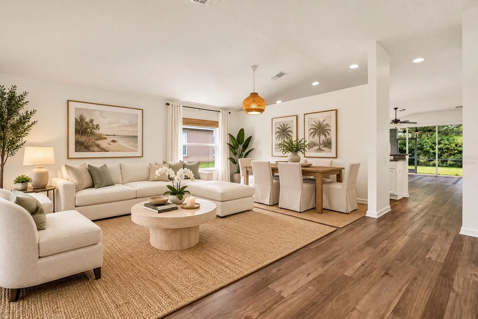 Virtually Staged Living Room.
