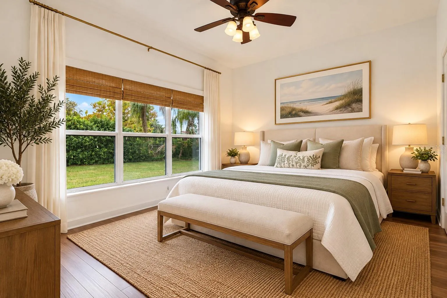 Virtually Staged Primary Bedroom.