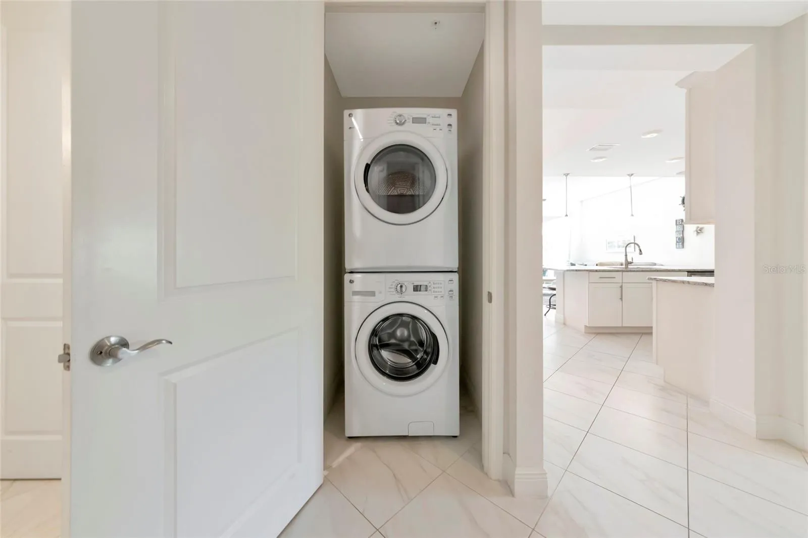 inside laundry closet
