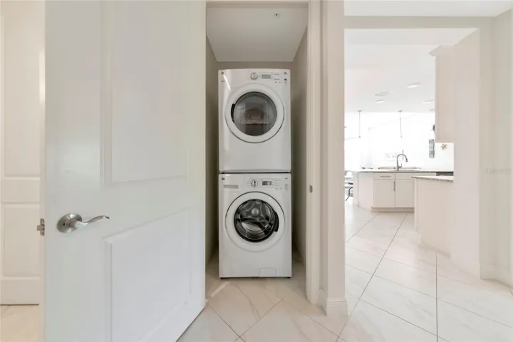 inside laundry closet