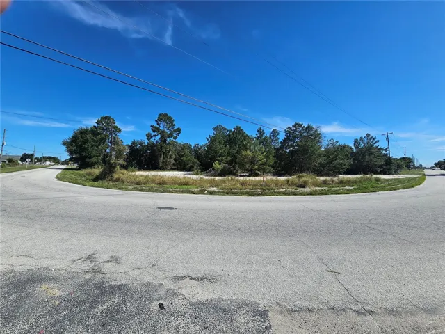 View from the corner looking Southeast.