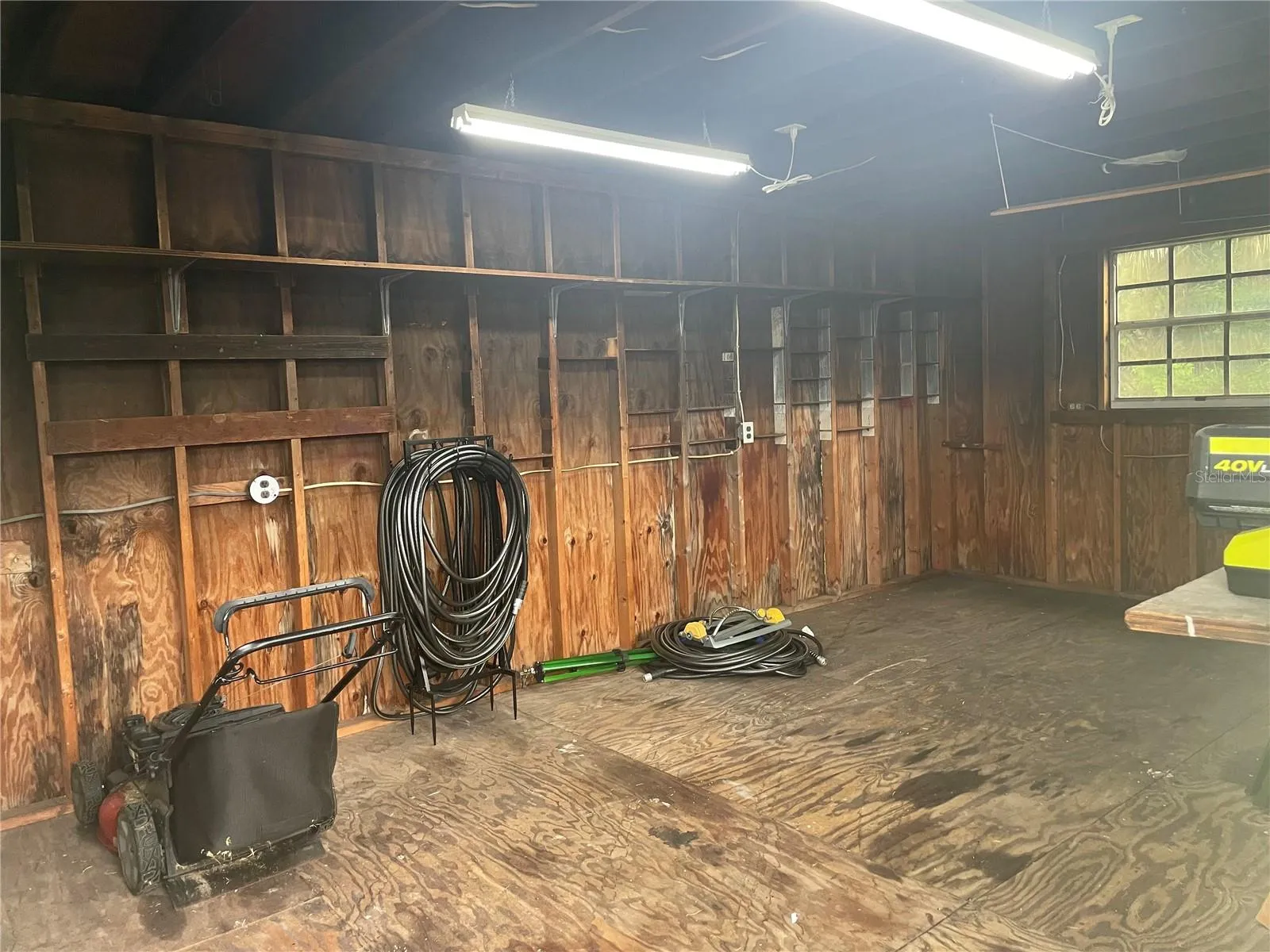 Shed interior