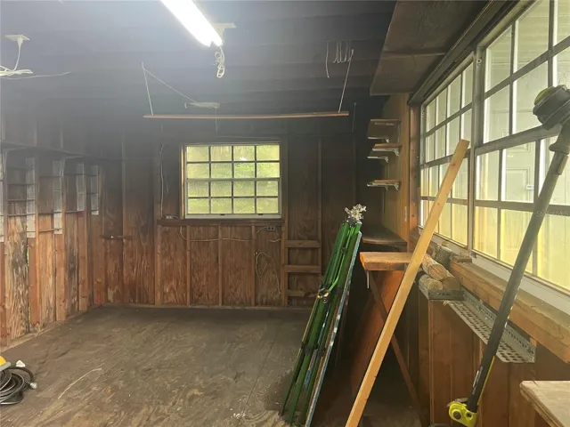 Shed interior