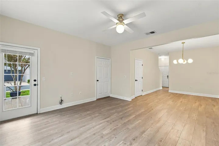 Living Room/Dining Room Combo, with access to Garage &amp; Back Patio