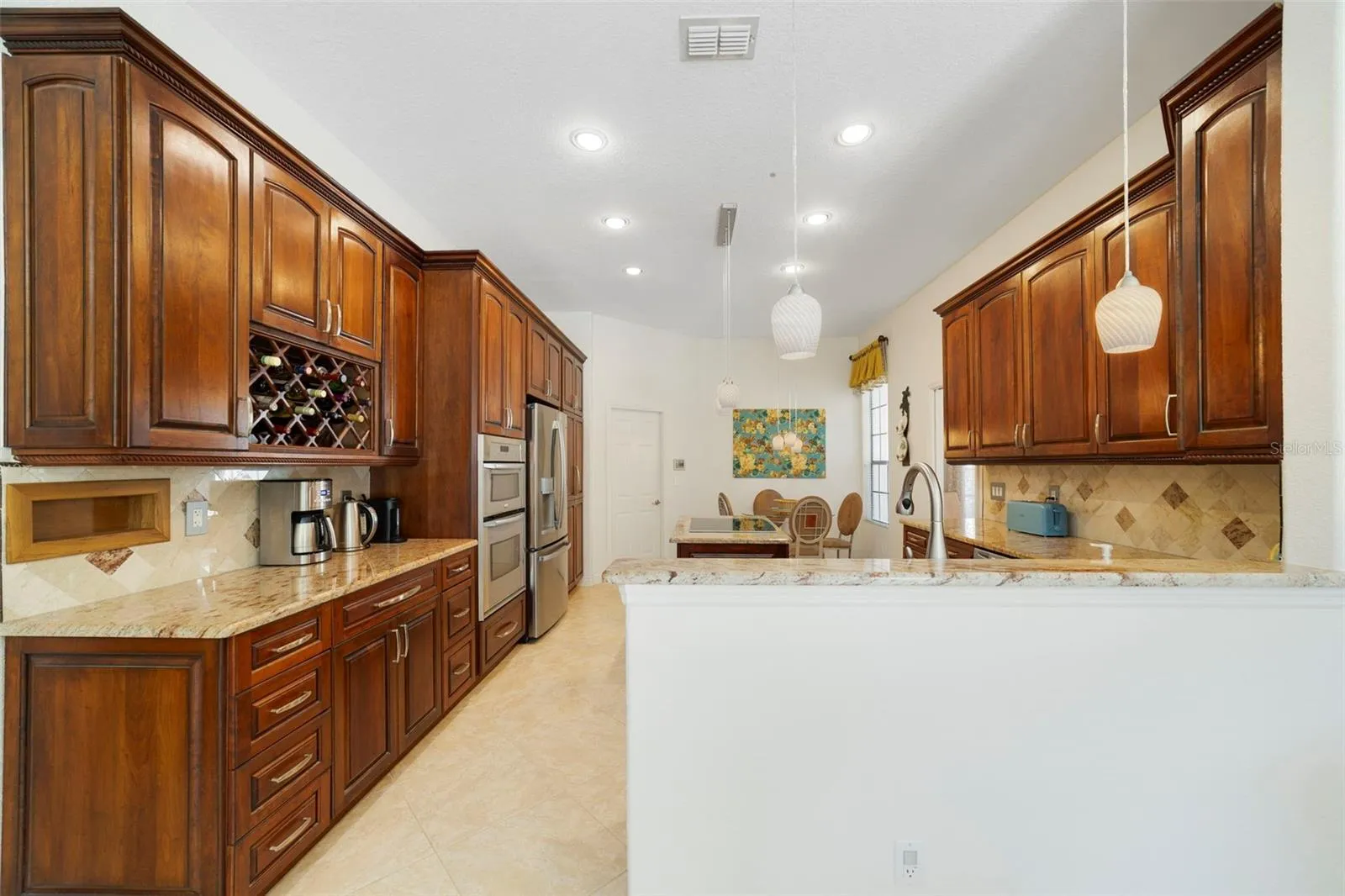 Wood cabinets with plenty of storage