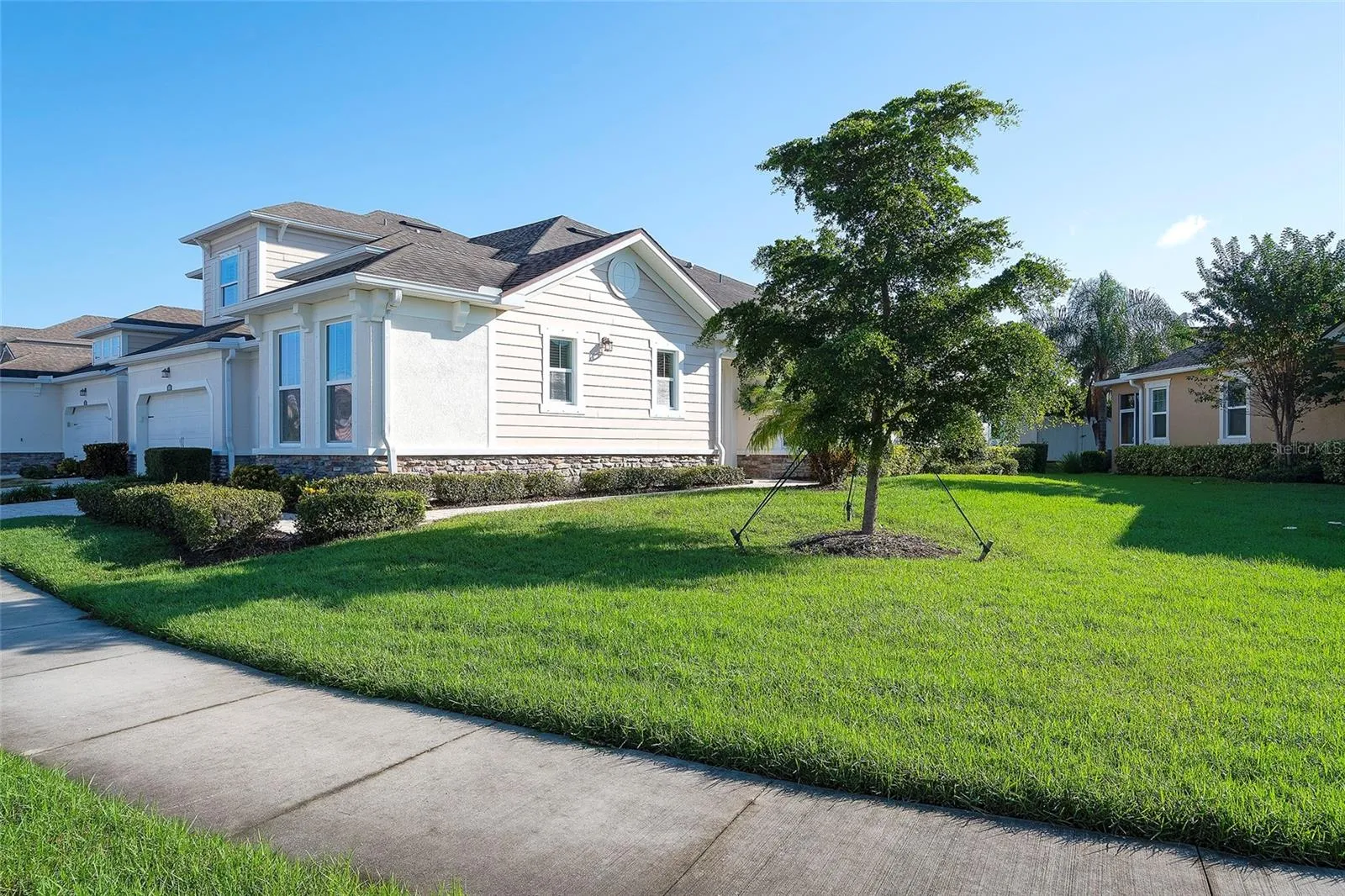 Oversized homesite offers attractive curb appeal and "sense of space"