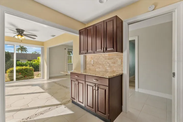 Kitchen divider wall view