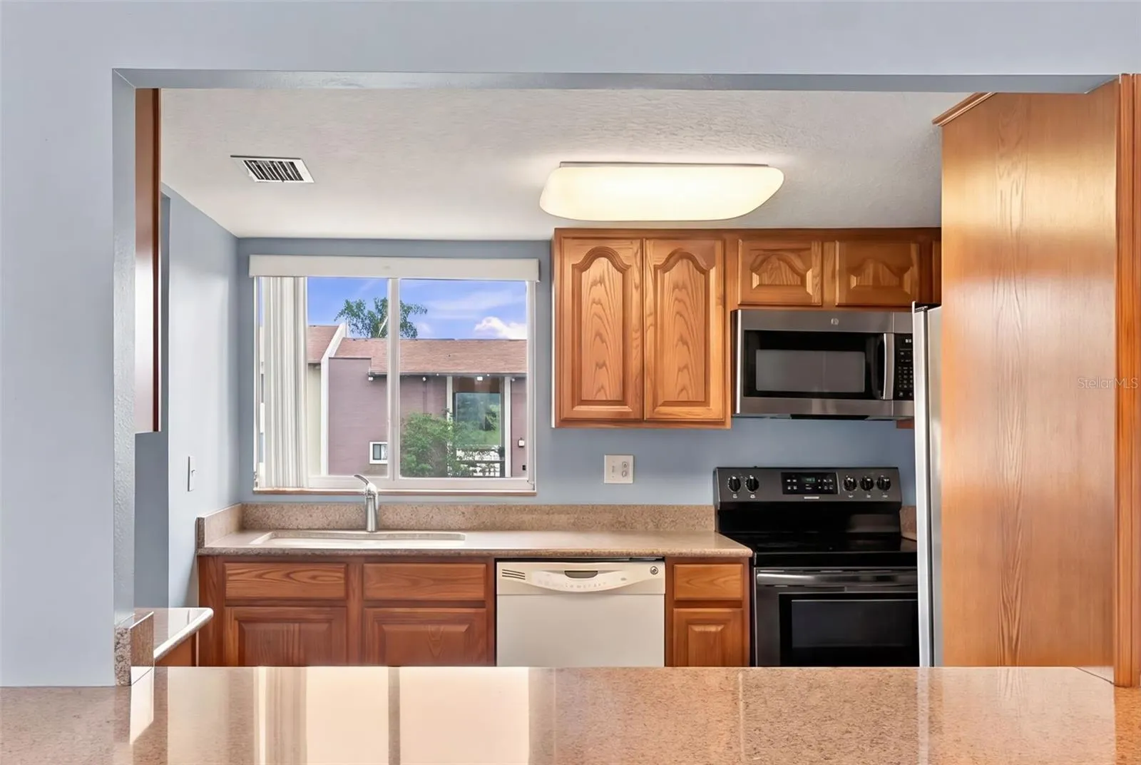 Looking into Kitchen with a window