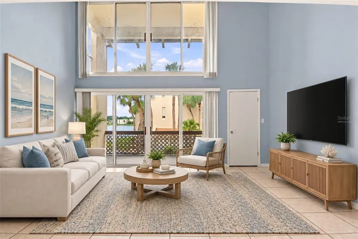 Virtually staged Living room