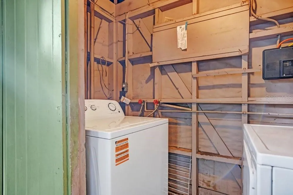 Washer and dryer in the garage