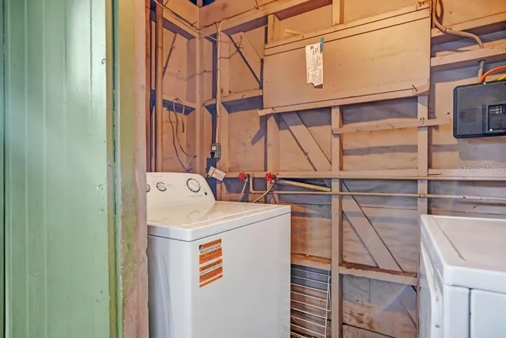 Washer and dryer in the garage