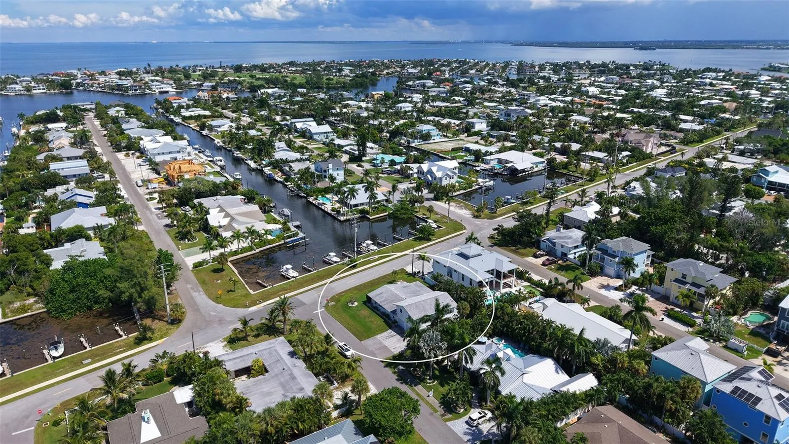 Across Marina Drive from canal