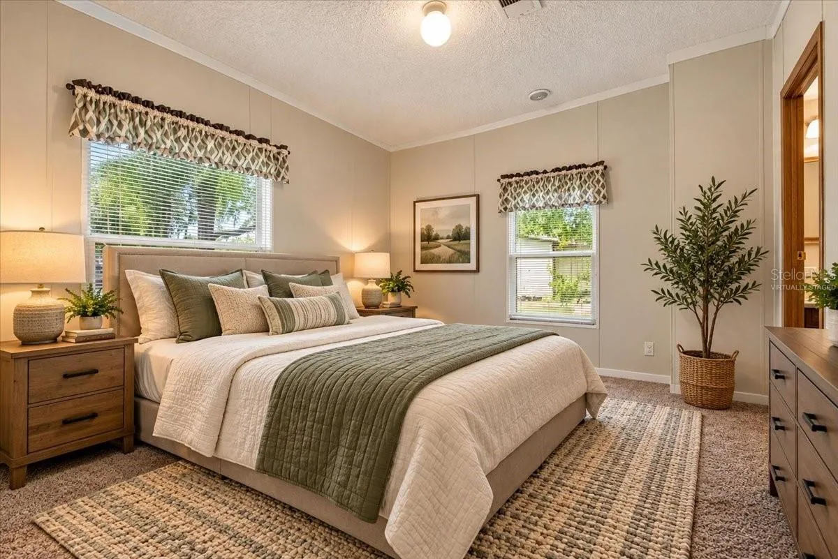 Primary Bedroom virtually staged