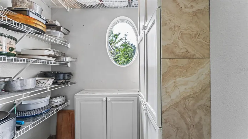 walk-in pantry storage room