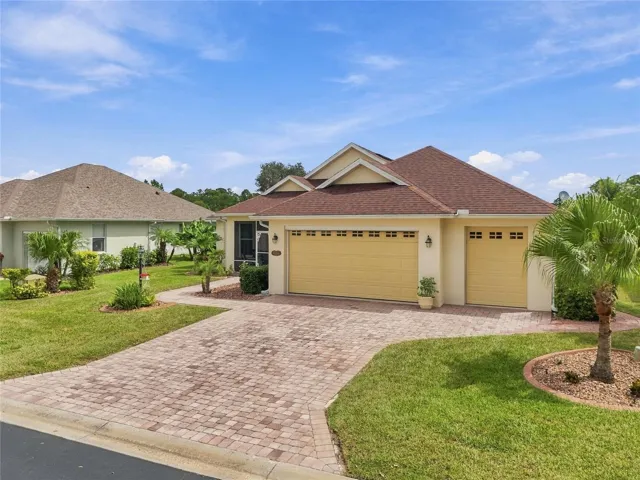 Two car garage plus golf cart garage