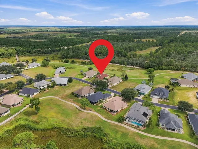 Aerial view of property