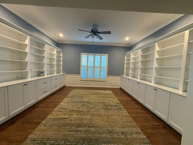 flex space: library, game room, office, or living room