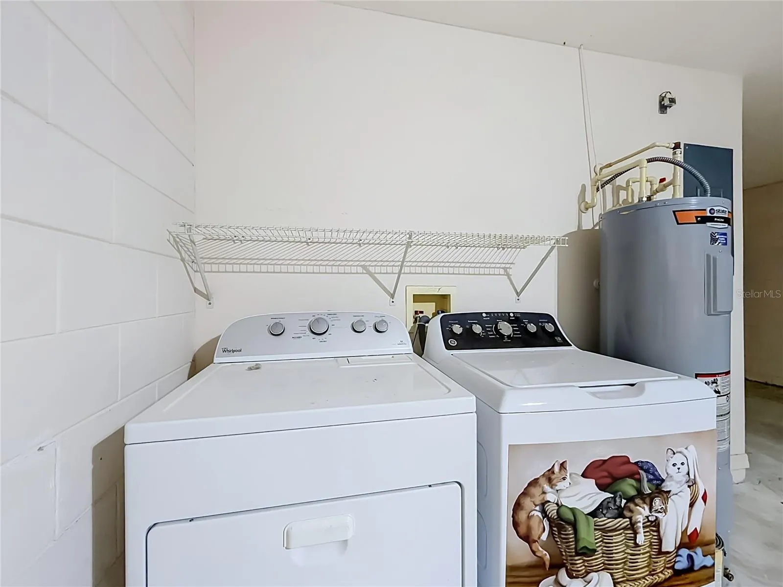 Laundry space in garage