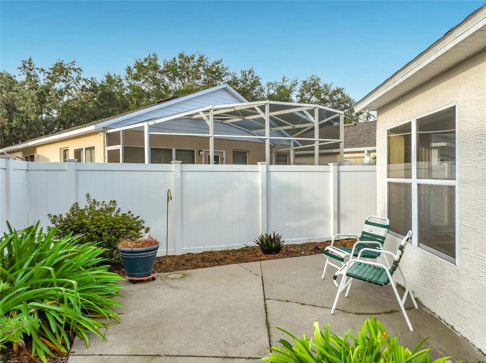 One of two private patios /courtyards at house