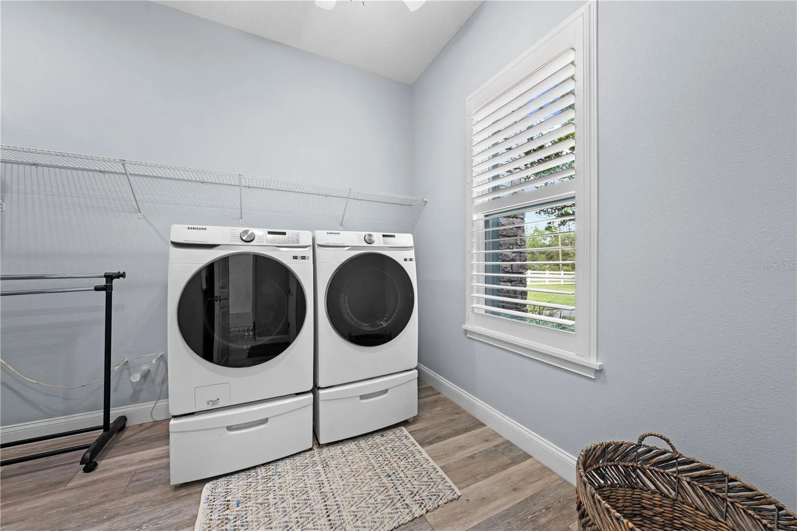 Laundry room and it is plumbed for a sink.