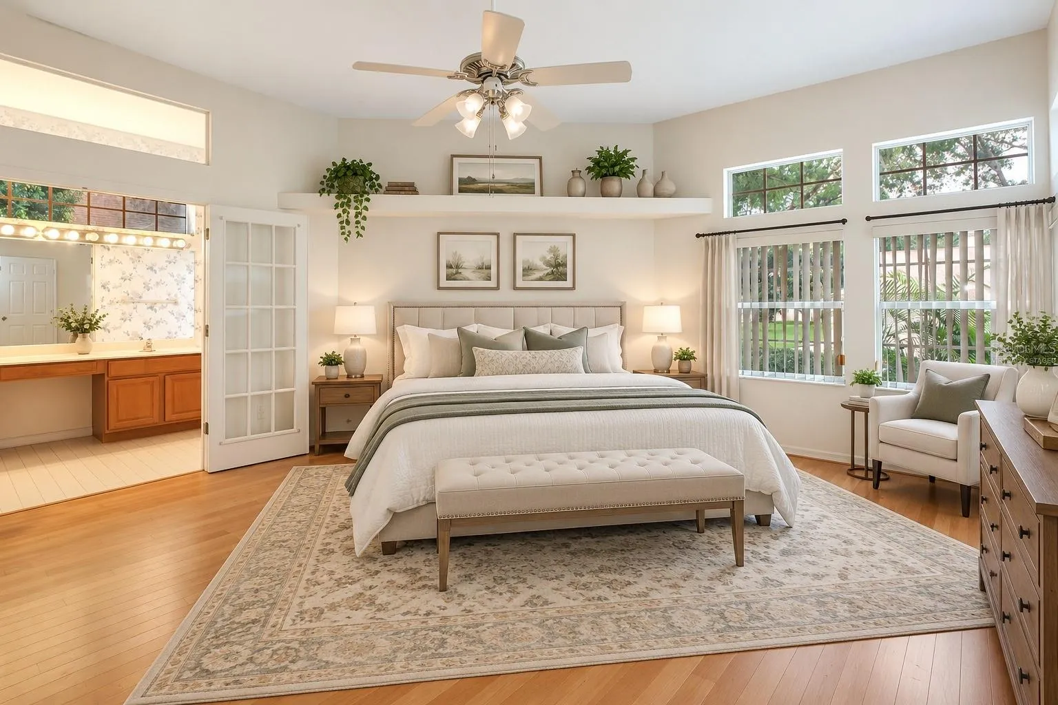 VIRTUALLY STAGED MASTER  BEDROOM