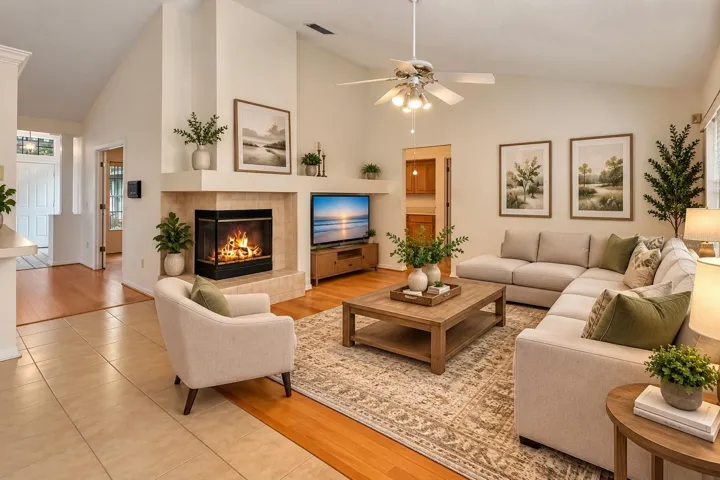 VIRTUALLY STAGED FAMILY ROOM