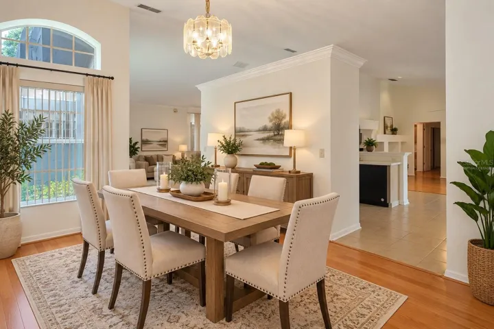 VIRTUALLY STAGED DINING ROOM