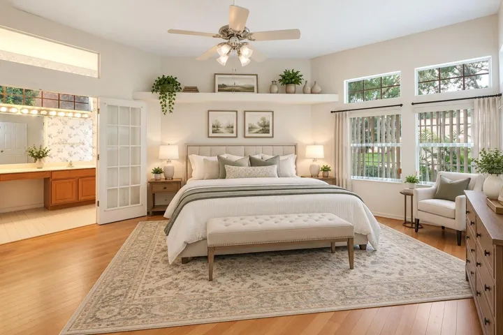 VIRTUALLY STAGED MASTER  BEDROOM