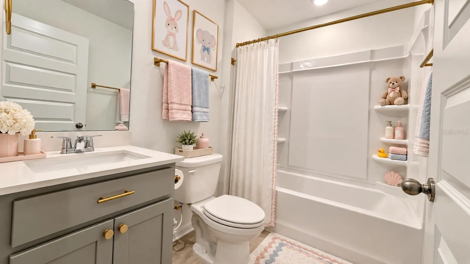 Second Bathroom Staged