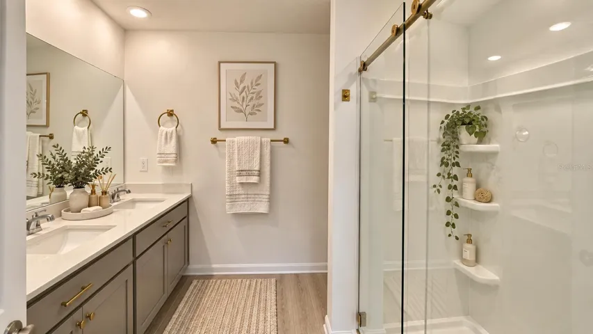 Master Bathroom Staged