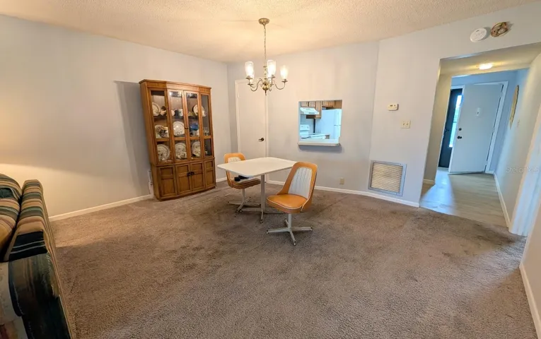 Dining area with pass through to kitchen